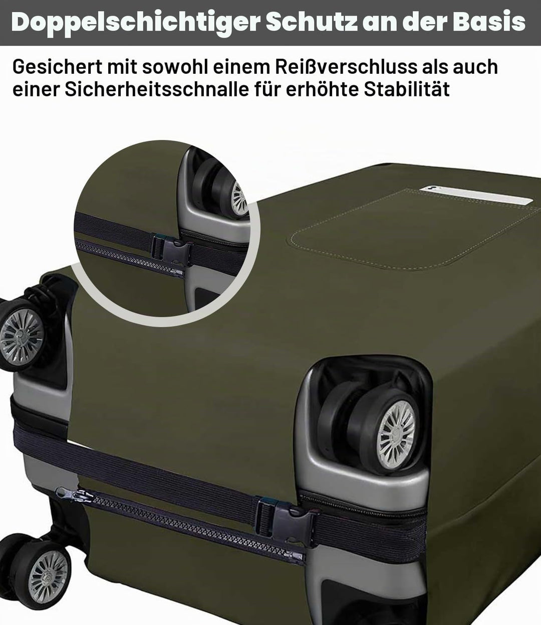 Morbuy Elastisch Kofferschutzhülle, Gross Kofferhülle Grün mit Reissverschluss, Suitcase Luggage Cov