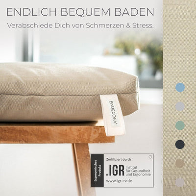 BADESOFA® Badewannen-Sitzkissen | Revolutionärer Komfort für Badewanne, Dusche & Whirpool | Waschbar