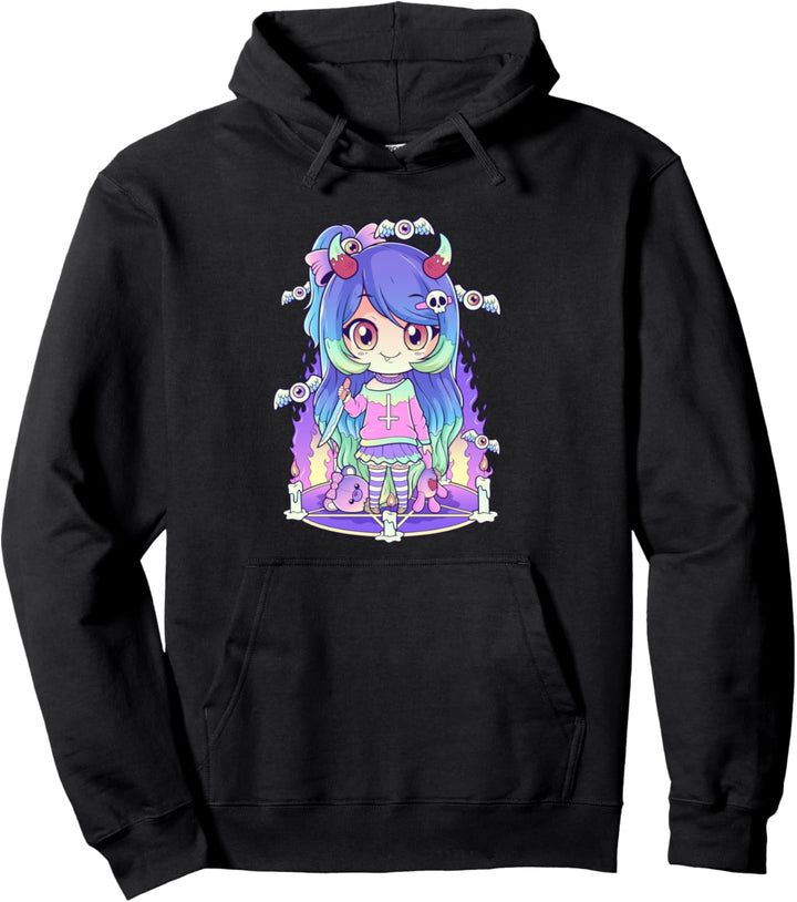 Kawaii Pastell Goth Niedlich und unheimlich Anime Mädchen Pullover Hoodie