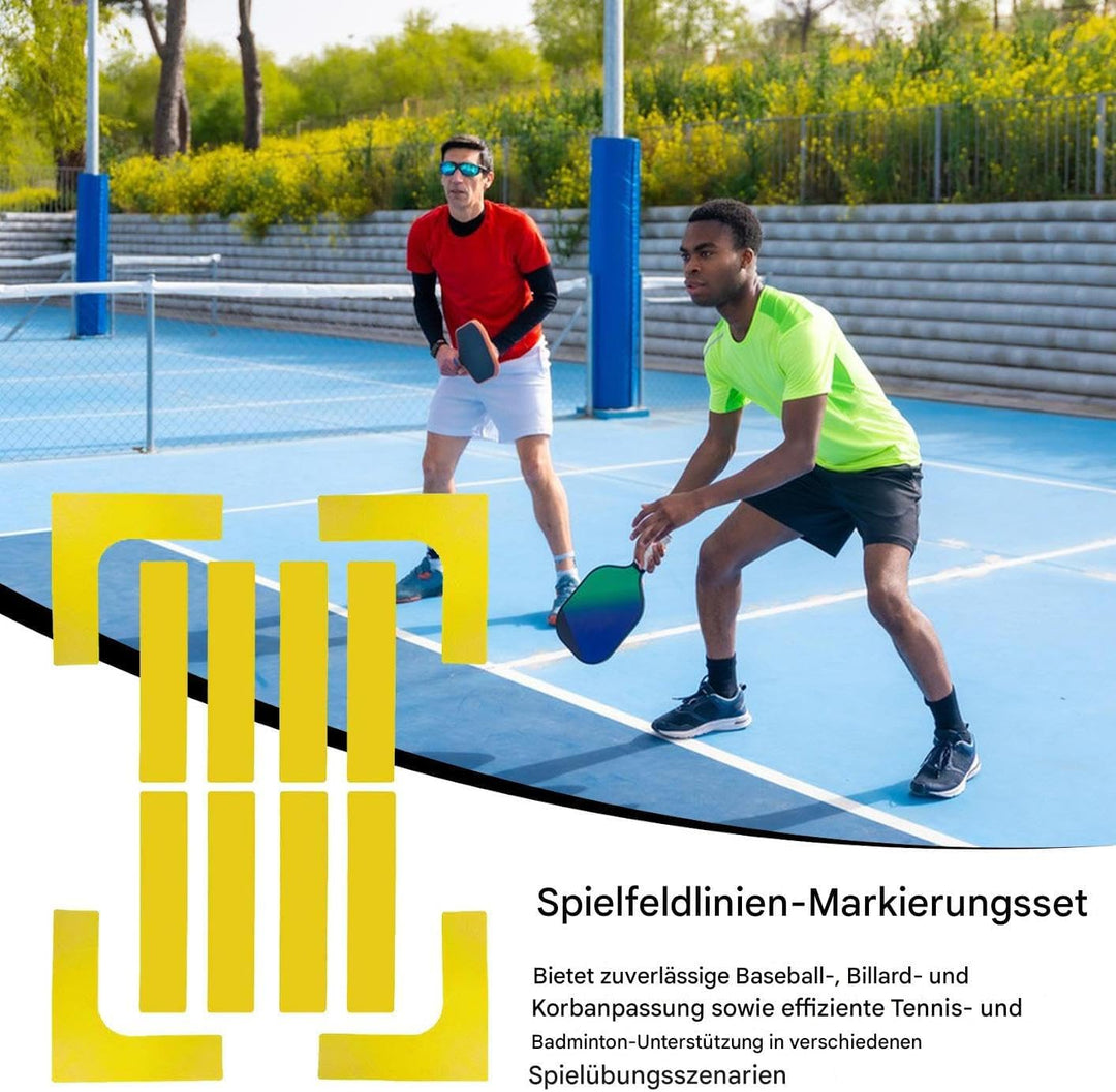Pickleball Spielfeld Markierungs Kit | Tragbares Markierungs-Set Für Pickleball Court Outdoor - ruts