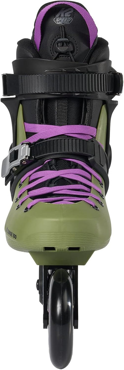 K2 Unisex – Erwachsene Surge 100 Hardboot Inline Skate EU: 48 (Mondo: 310 / US: 13 olive - purple, E