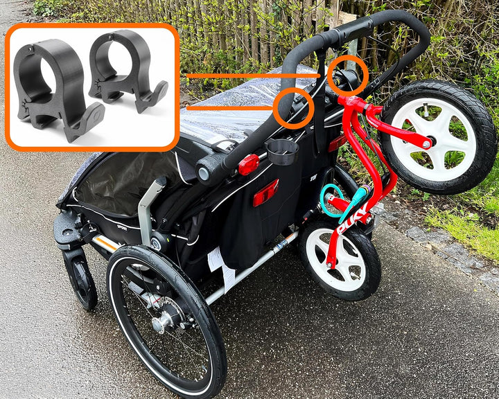Universal-Fahrradhalterung für Thule Chariot Sport, Cross, Cab, Lite, CX1 Anhänger; Fahrradträger ko