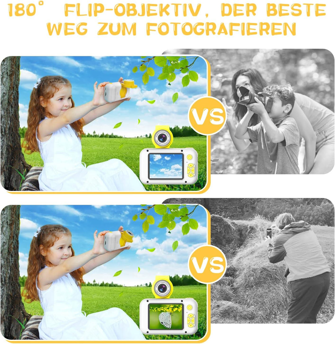 KinderKamera,ARNSSIEN Kinder Kamera,Selfie,Geschenk für3 4 5 6 7 8 9 10Jahre Mädchen und Junge,2.4in