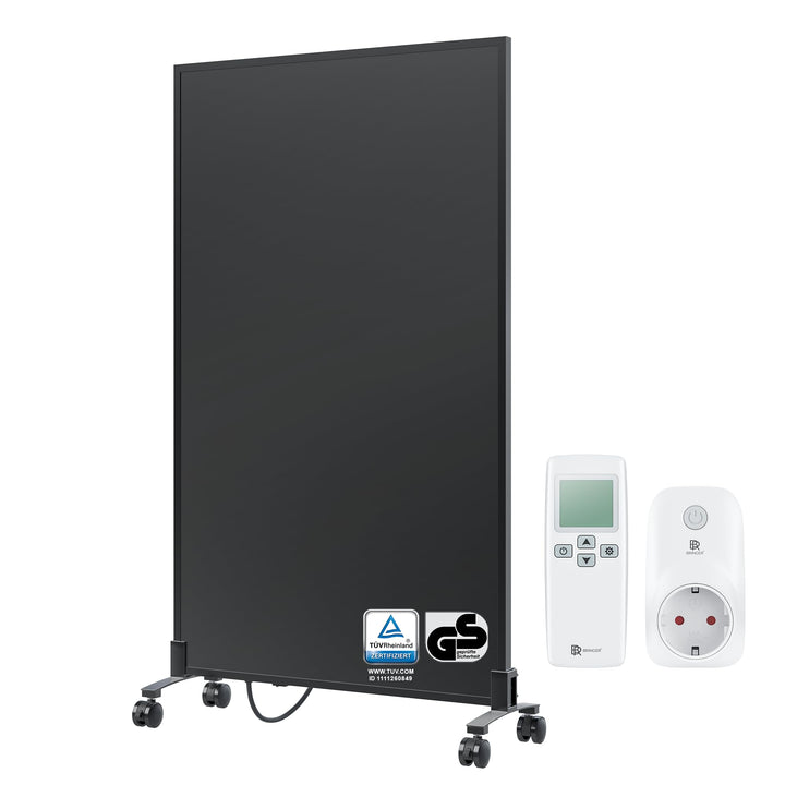 BR Bringer Infrarotheizung Standgerät - 600 Watt - Energiesparend - Mobile Elektroheizung mit Standf