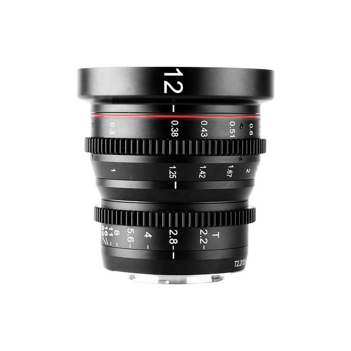 Meike 12mm T2.2 Manual Focus Wide Angle Fixed Prime Cinema Lens for M43 Micro Four Thirds MFT Mount