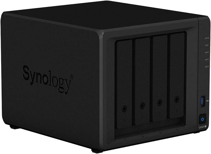 Synology 252214 DS920+ 24TB 4 Bay Desktop NAS System, installiert mit 4 x 6TB Seagate IronWolf Festp