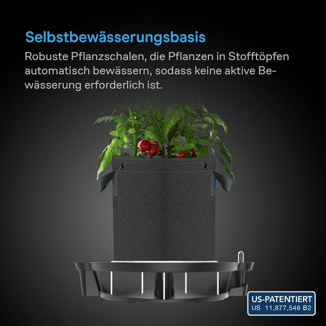 AC Infinity Selbstbewässernder Stoff-Topfboden XL, 4er-Pack, automatische Bewässerung, Wasserzufuhrs