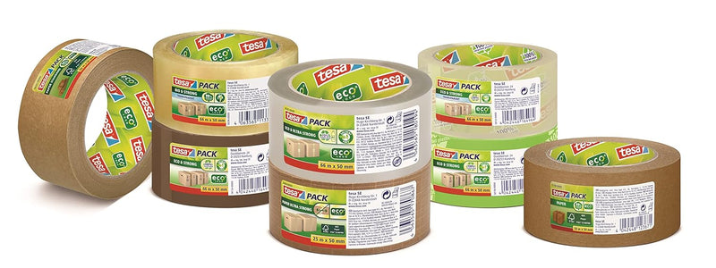 tesa Tesapack PAPER ULTRA STRONG ecoLogo - glasfaserverstärkt, mit extra starker Haftkraft - recycli