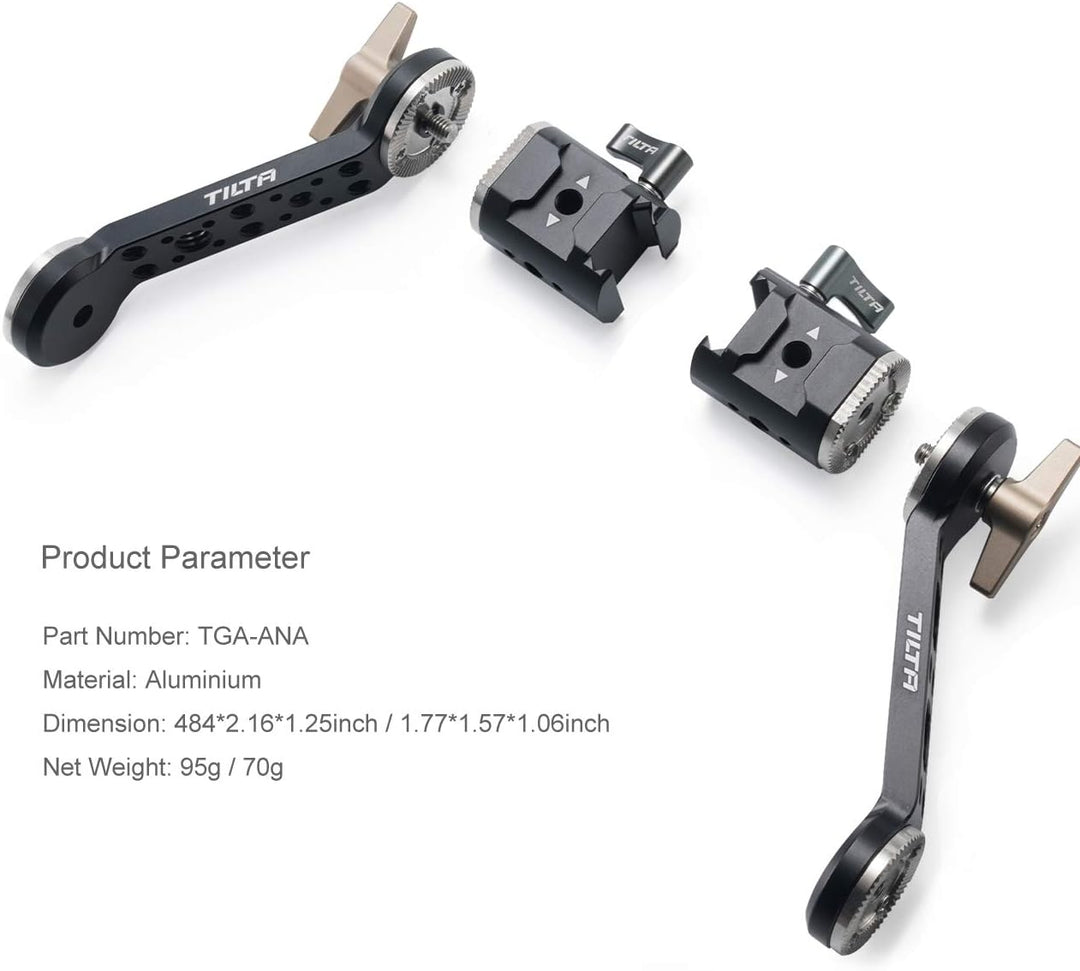 TILTA TGA-ANA Verstellbare NATO-Schienenverlängerungsarme und Rosettenhalterung Adjustable NATO Rail