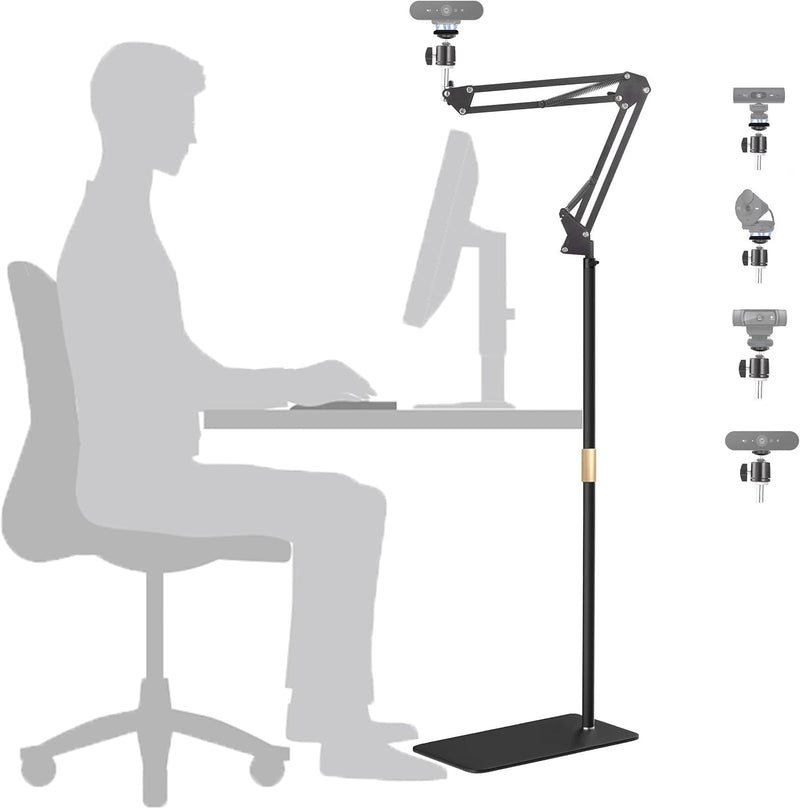 Brio Webcam-Bodenständer, Metall-Webcam-Bodenhalter, kompatibel mit Logitech Brio 4K, 100, 101, 301,