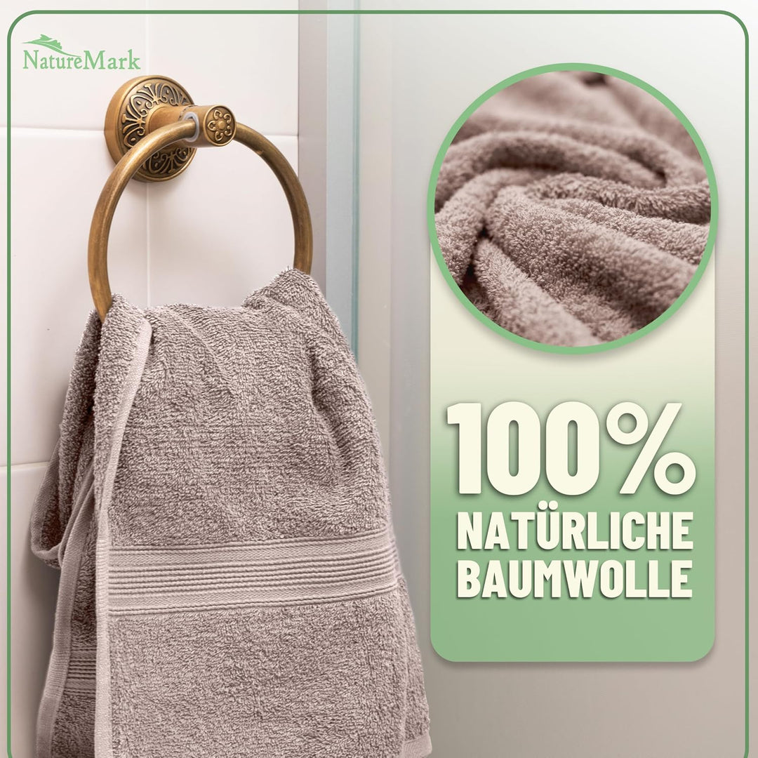 GREEN MARK Textilien 10 TLG. FROTTIER Handtuch-Set mit verschiedenen Grössen 4X Handtücher, 2X Dusch