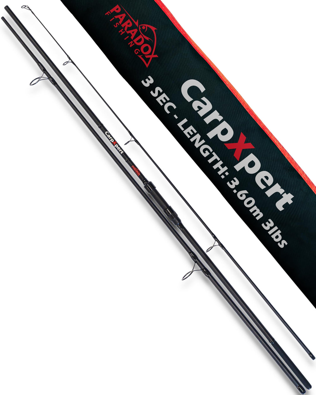 Karpfenrute CarpXpert 12ft 3,60m 3 LBS 3-teilig mit 5000 Carp Runner Karpfenrolle – Karpfen Angel Ka