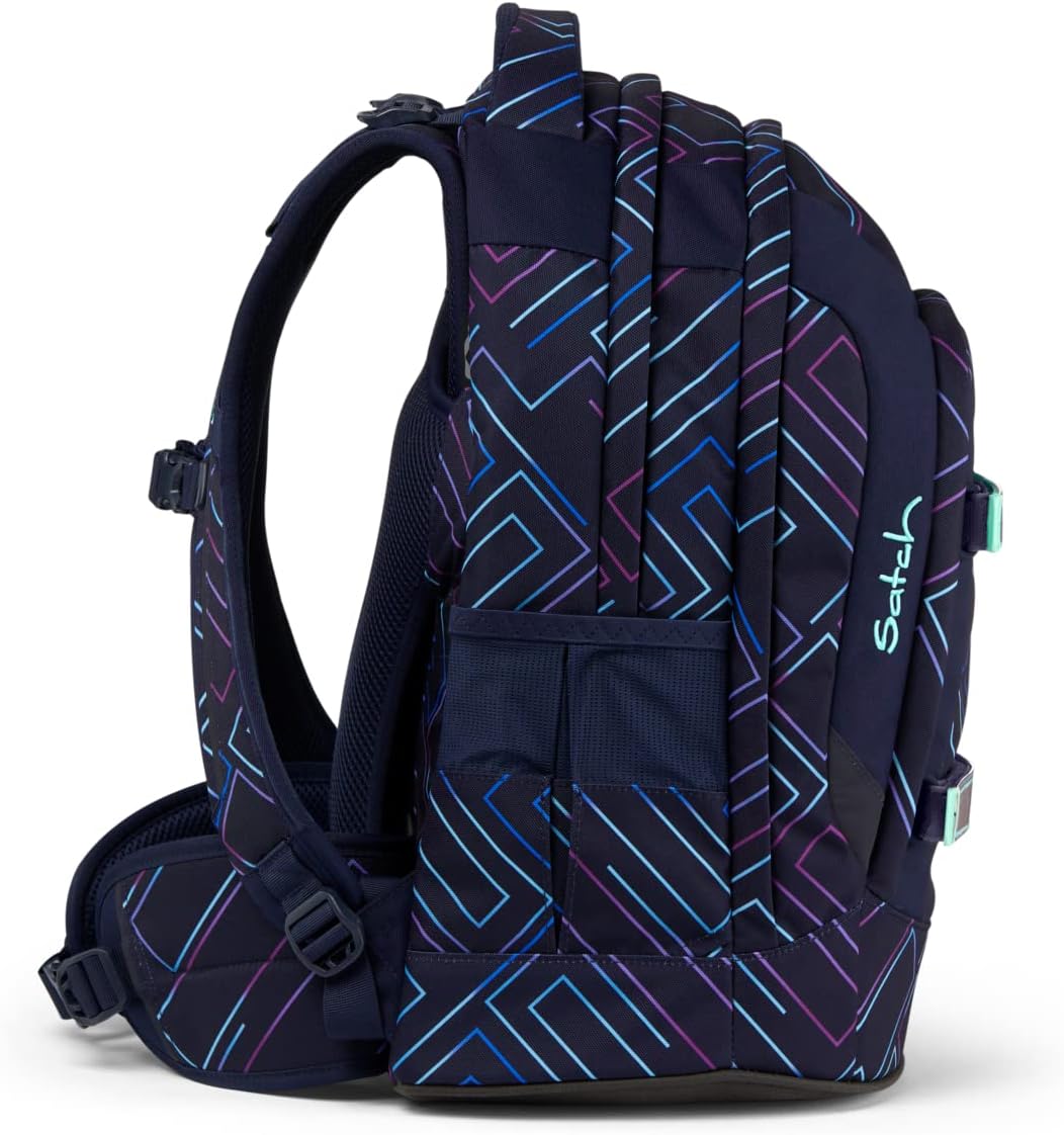 Satch Pack Schulrucksack Set 2tlg. inkl. Schlamperbox (Purple Laser) Purple Lazer, Purple Lazer