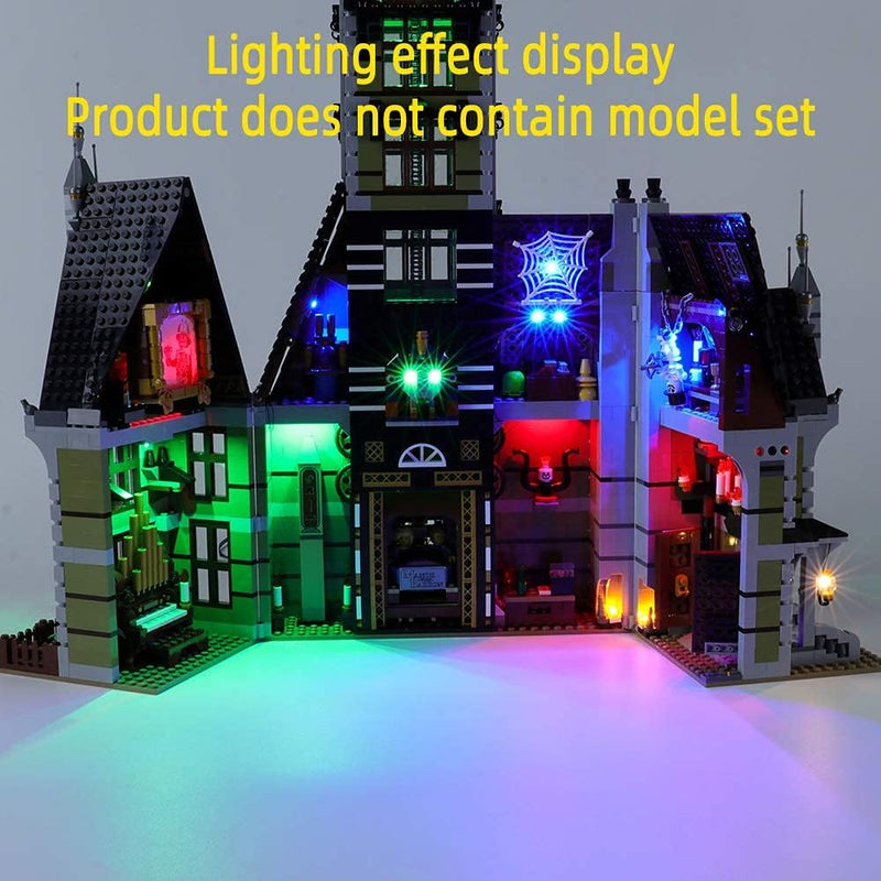 GEAMENT LED-Licht-Set für Geisterhaus Auf Dem Jahrmarkt kompatibel mit Lego Creator Fairground Colle