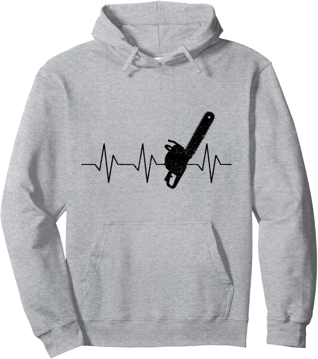 Holzfäller - Kettensägen-Herzschlag Pullover Hoodie