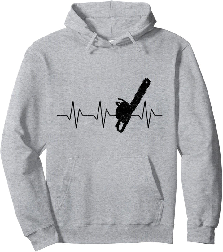 Holzfäller - Kettensägen-Herzschlag Pullover Hoodie