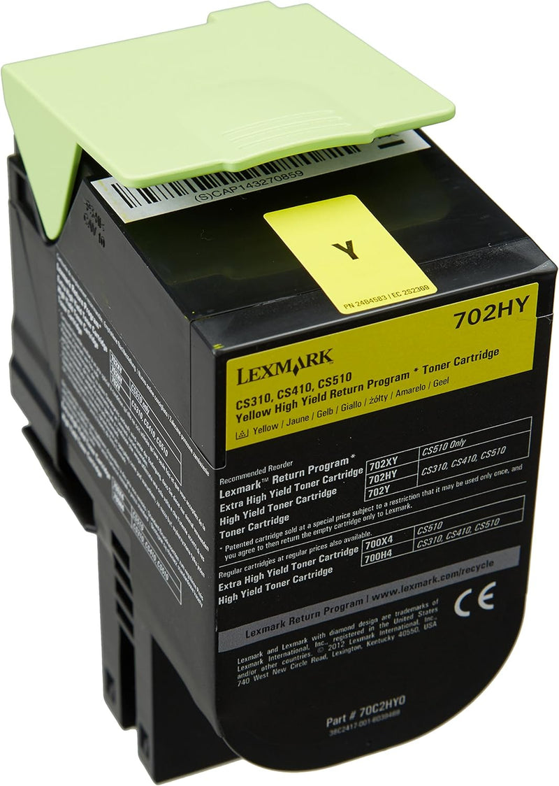 Lexmark 70C2HY0 High Capacity Return Program Toner Cartridge, gelb, One size