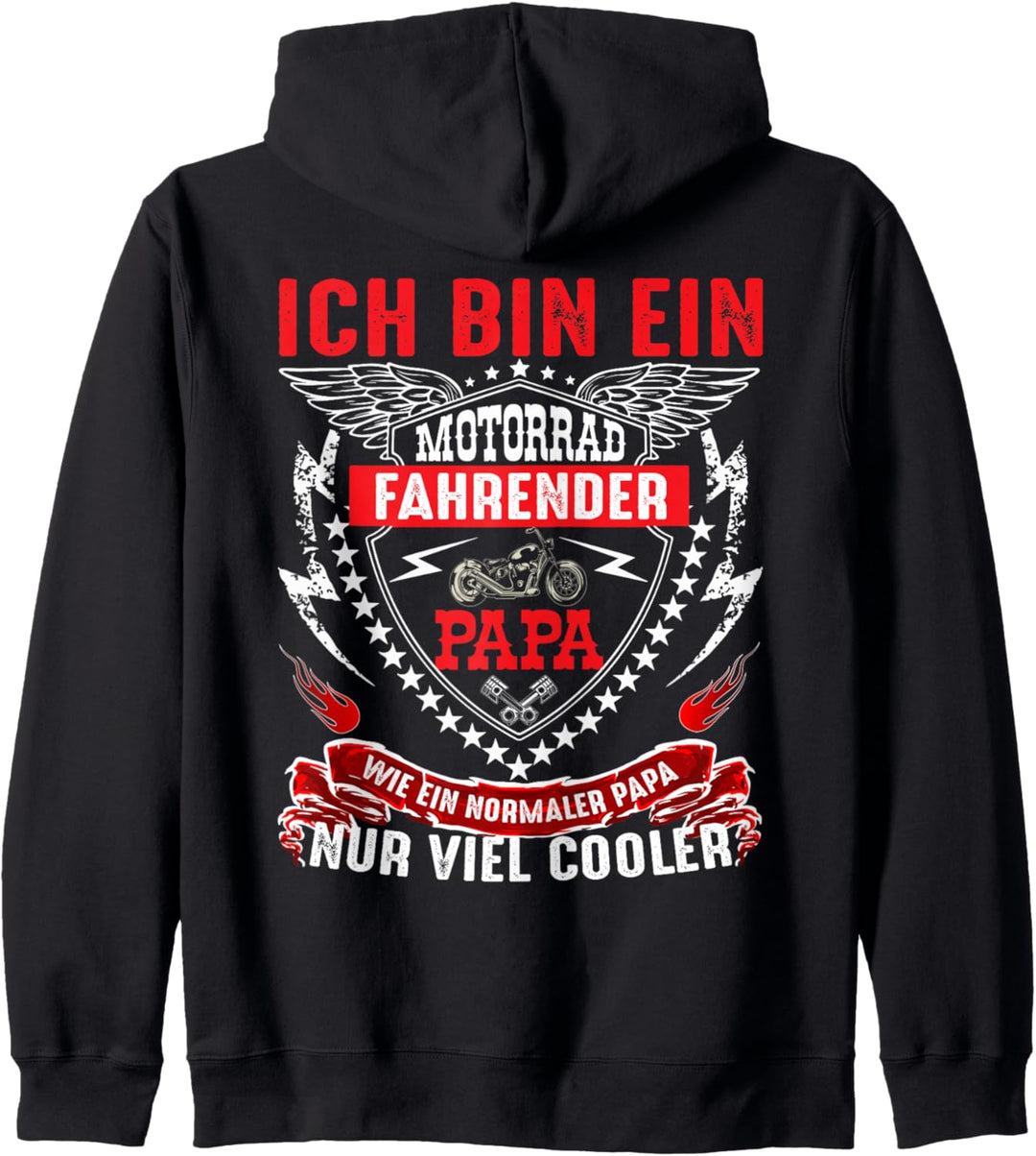 Motorrad Papa Spruch Enduro Motorrad Custom Bike Vater Kapuzenjacke
