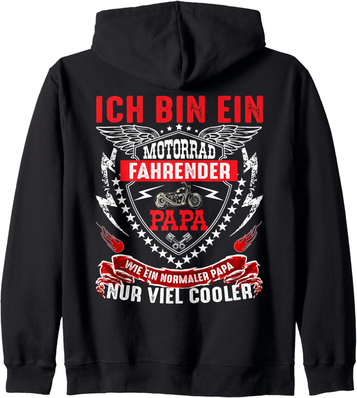 Motorrad Papa Spruch Enduro Motorrad Custom Bike Vater Kapuzenjacke