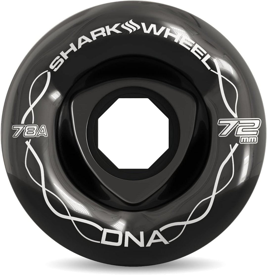SHARKWHEEL DNA Formula Longboard 4er Rollenset 2021 Clear with Yellow hub