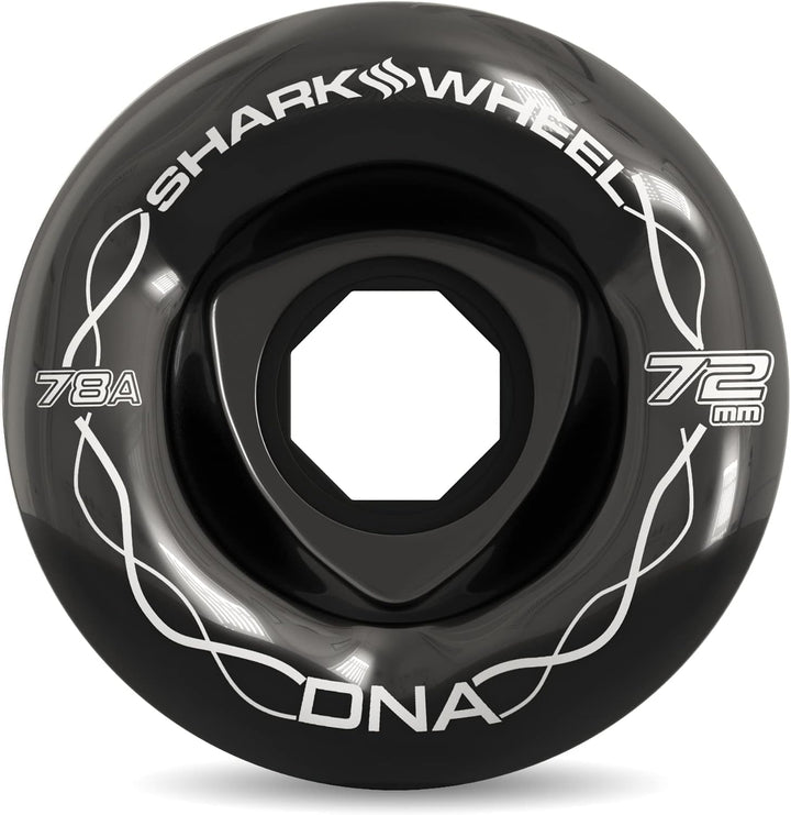 SHARKWHEEL DNA Formula Longboard 4er Rollenset 2021 Clear with Yellow hub