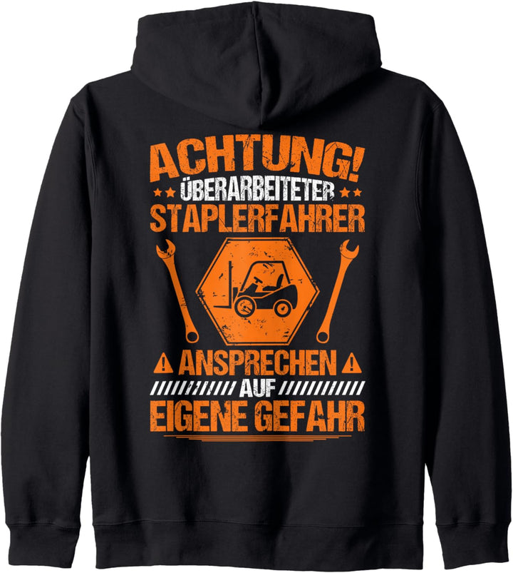 Gabelstaplerfahrer Überarbeiteter Staplerfahrer Kapuzenjacke