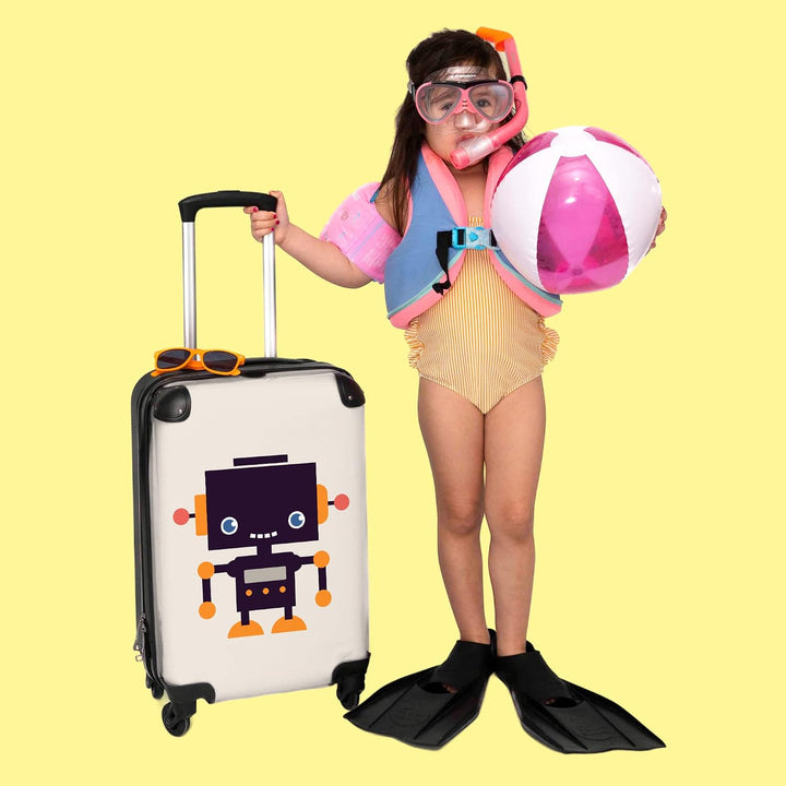 NoBoringSuitcases.com® Kinderkoffer Mädchen - Reisekoffer Kinder, Kabinentrolley, Leichtgewicht, 4 R