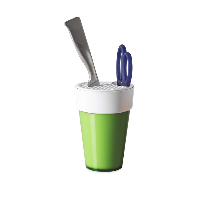 Omada Design Messer aus Polypropylen, 11,5 x 16 cm, Made in Italy, Messerhalter mit Praktischen und