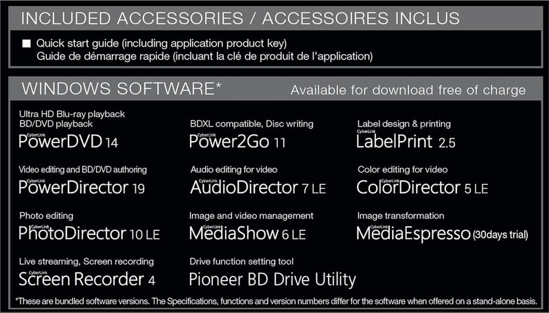 Pioneer Internes Blu-ray-Laufwerk BDR-S13E-X, Premium-Modell für Computer-Videofans, BD/DVD/CD-Brenn