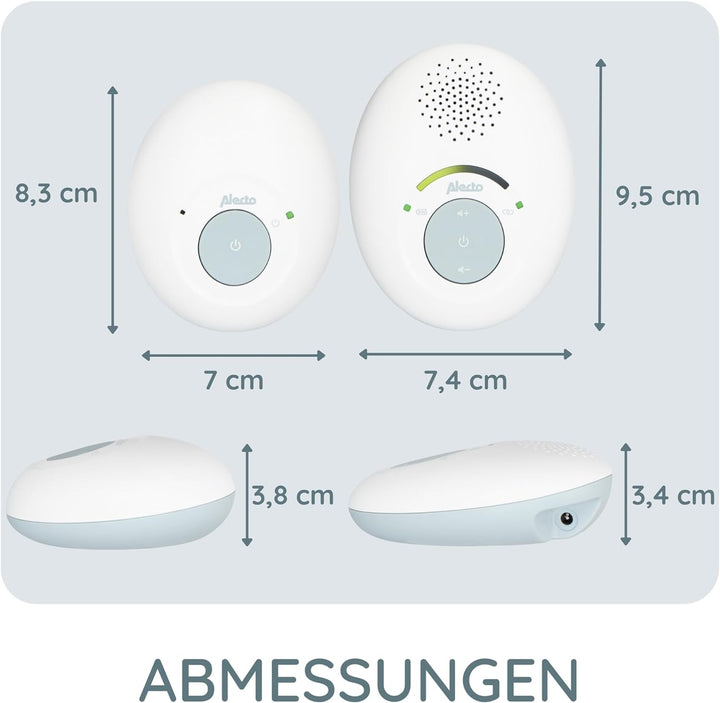 Alecto DBX110 Babyphone Audio - digitales Babyphone mit DECT - 300 m Reichweite - kompaktes Design -