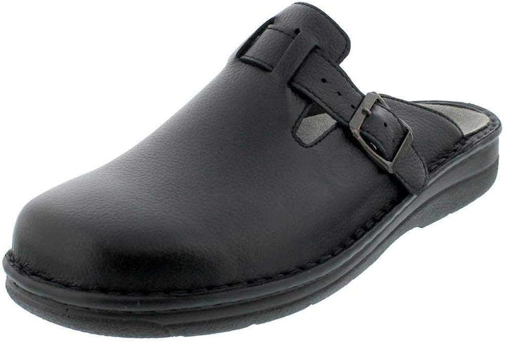 Berkemann Herren Berkoflex Clogs Nappa x_wide Fussbett: herausnehmbar 39.5 EU Weit Schwarz, 39.5 EU