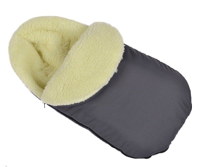 Baby Fusssack WinterFusssack für Kinderwagen wolle Graphit [071] Graphit mit Kaputze, Graphit mit Ka