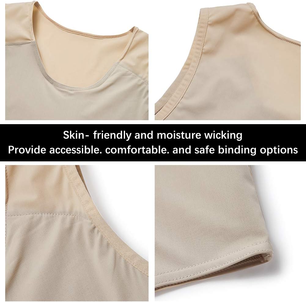 Idtswch Chest Binder for Transgender FTM Binder Compression Tomboy Trans Bandage Bra Cosplay Underwe