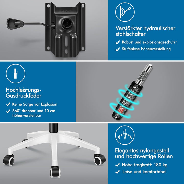 ALFORDSON Bürodrehstuhl, Hochlehner Netzstoff Gaming Sitz, Ergonomische Verstellbare Bequeme Armlehn