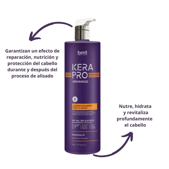 KATIVA Kerapro Advanced Konditionierer zur Glättung, 1000 ml.