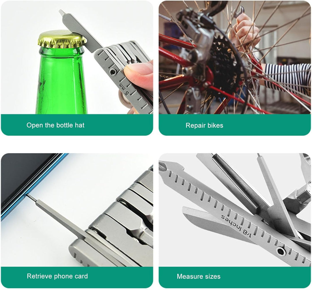 Kompakte Zange, Multitool, Schlüsselanhänger-Werkzeug, Faltbares Taschenwerkzeug aus Edelstahl mit S