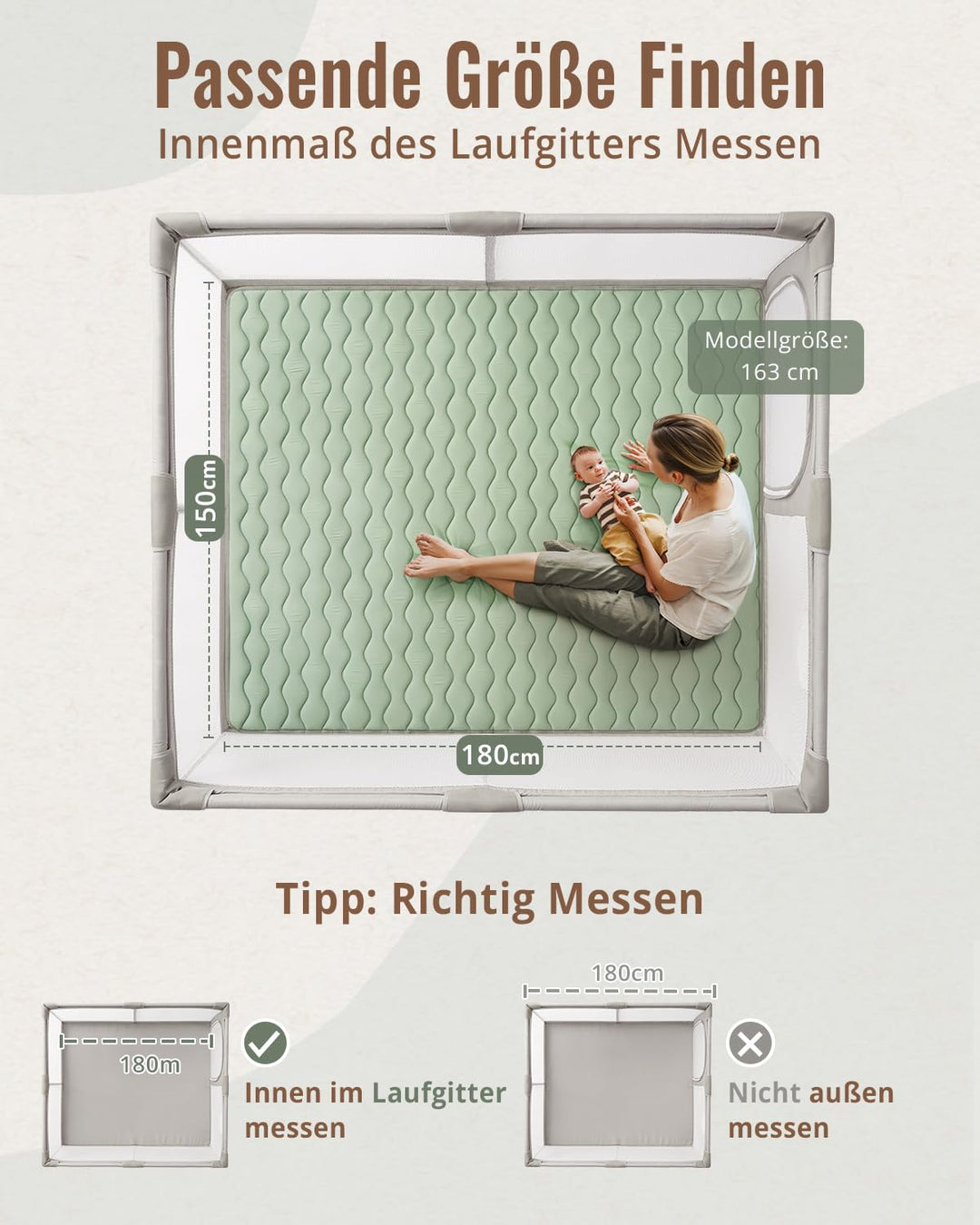 Blissful Diary Baby Spielmatte für Boden, 71x59 Zoll Extra Dick & Gross Weiche Gepolsterte Schaumsto