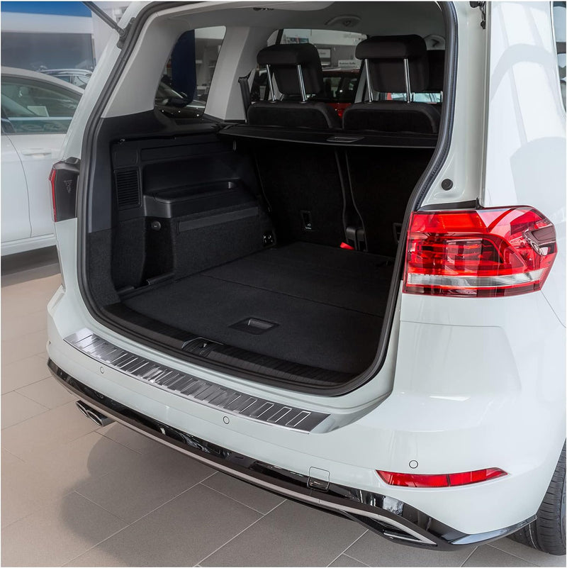 teileplus24 AL103 Ladekantenschutz Aluminium kompatibel mit VW Touran 2 5T 2015-, Farbe:Silber, Silb