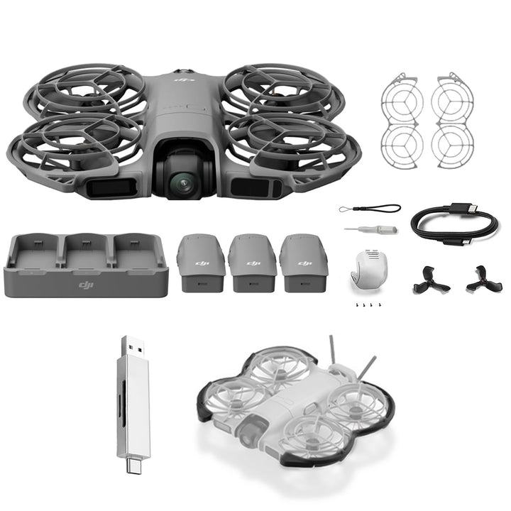 DJI Neo 2 Fly More Combo (nur Drohne), 4K-Drohne für Einsteiger, Start und Landung auf der Handfläch