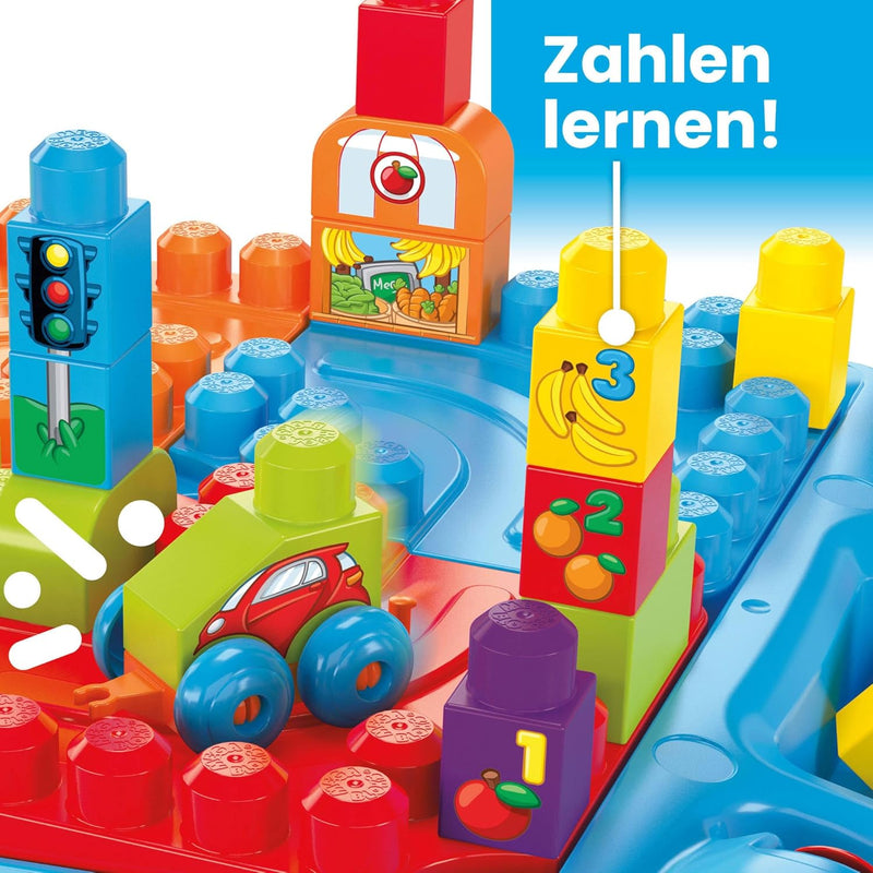 MEGA BLOKS Bauset - Spielend leicht Logik und Zahlen lernen - Spieltisch zum Fördern der motorischen