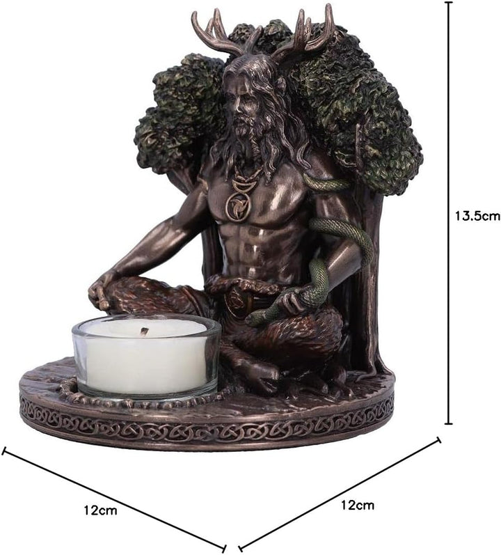 Nemesis Now Cernunnos Teelichthalter, 13,5 cm, bronzefarben