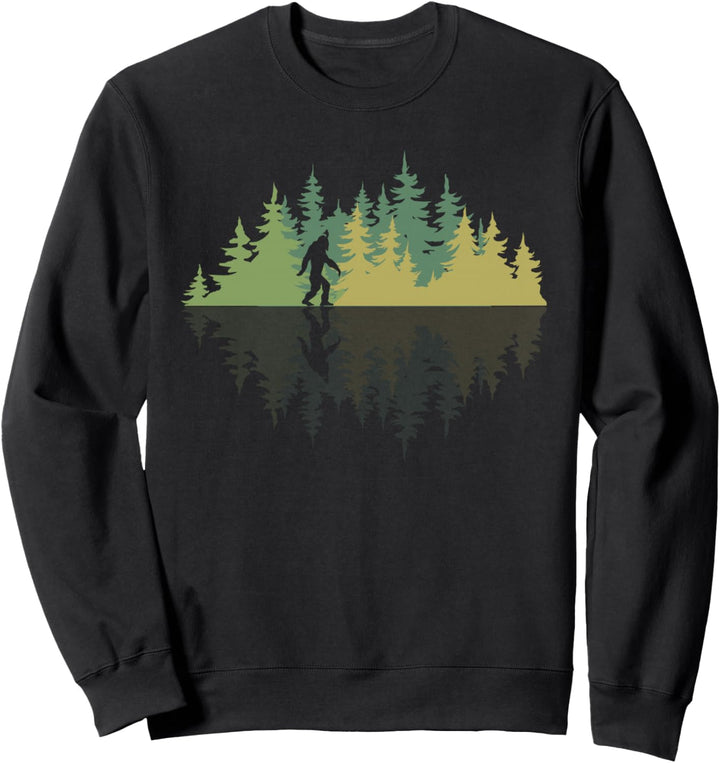 Wald Reflektion Sasquatch Mythos Kryptozoologie Bigfoot Sweatshirt