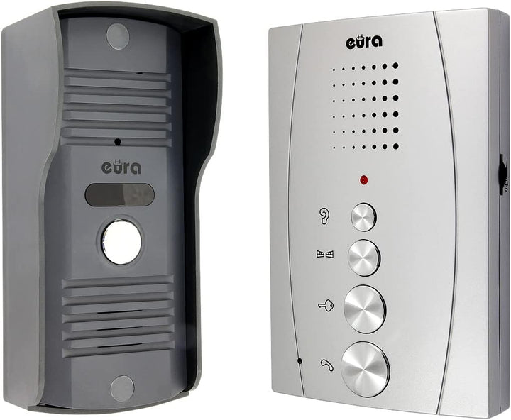 Türsprechanlage Gegensprechanlage Eura Adp-13A3 Invito Silber Freisprechstelle 4 Draht, Silber