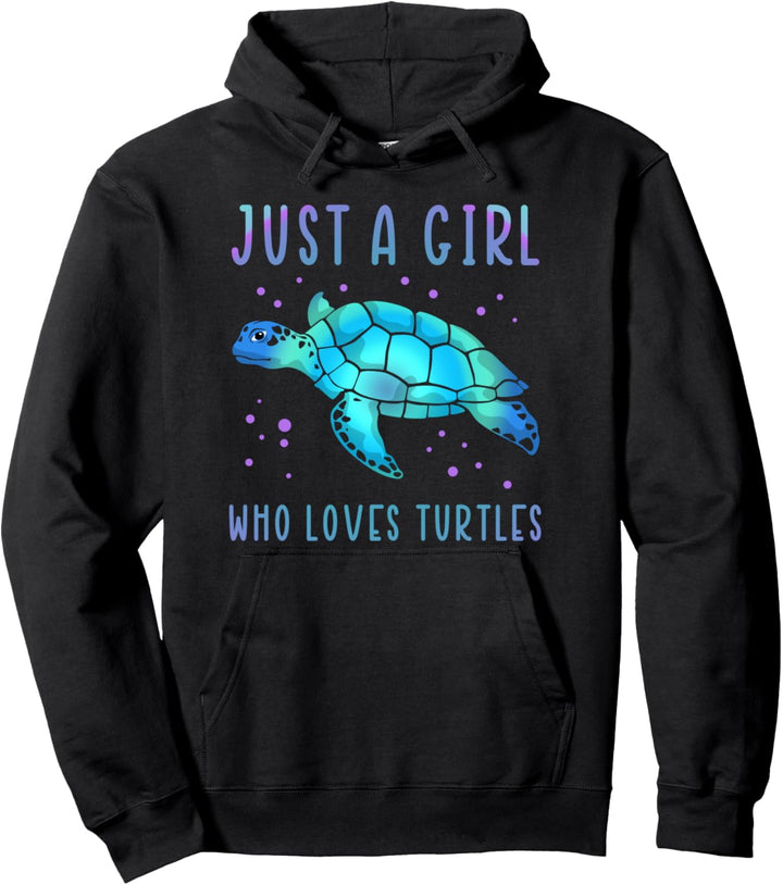 "Just a girl who loves Turtles" Meeresbewohner Pullover Hoodie