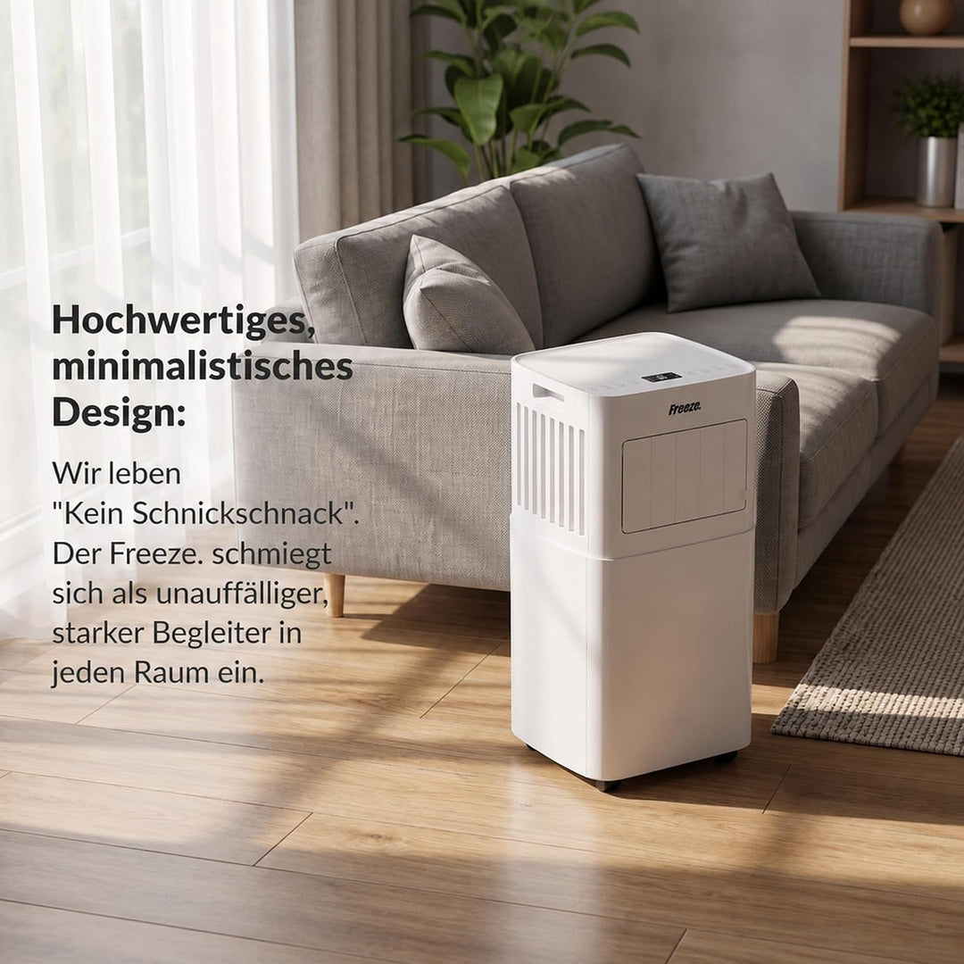 Freeze. nine 9000BTU Mobile Klimaanlage Weiss – Monoblock-Klimagerät mit LED-Display &amp; Fernbedienung
