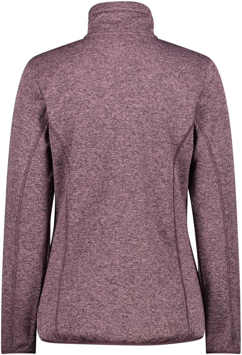 CMP Damen Lightweight Knitted Fleece Jacket With Mesh WOMAN JACKET D48 Pflaumenrouge, D48 Pflaumenro