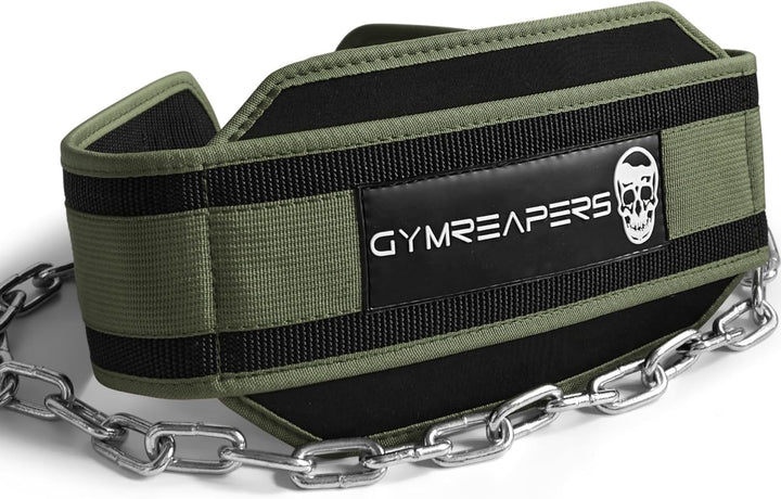Gymreapers Dip-Gürtel mit Kette für Gewichtheben, Klimmzüge, Dips – robuste Stahlkette für zusätzlic