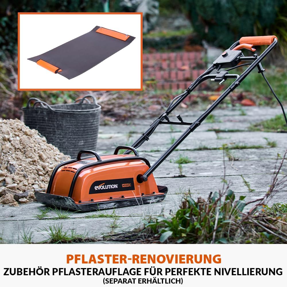 Evolution Power Tools H320-E Hulk Elektro Elektro-Vibrationsstampfer, Rüttler, rüttelplatte - Ideal