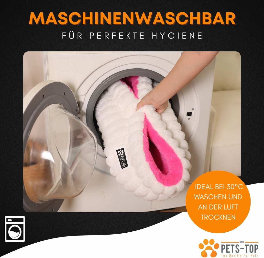 One PETS-TOP Katzenbett Flauschig – Katzenkissen Rund Weich – Cat Bed Waschbar – Schlafplatz für Kat