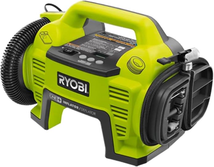 RYOBI 18 V ONE+ Akku-Multikompressor R18I-1C20GZL (max. Druck 10,3 bar, 2:1 Hochdruck-Inflationsdruc
